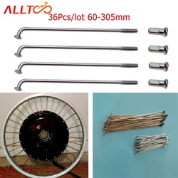 ALLTOO Bike Part 36pcs/lot Electric Bicycle spokes with nipples 12G 60mm-305mm E-bike Wheel Tire Steel Spokes Bike Parts Cycling