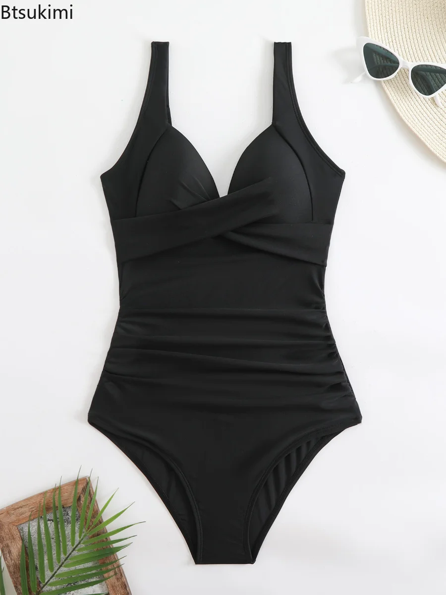 2025 traje de baño Sexy de una pieza, traje de baño Push Up, Monokini con volantes para mujer, traje de baño con hombros ajustables, traje de baño, ropa de baño