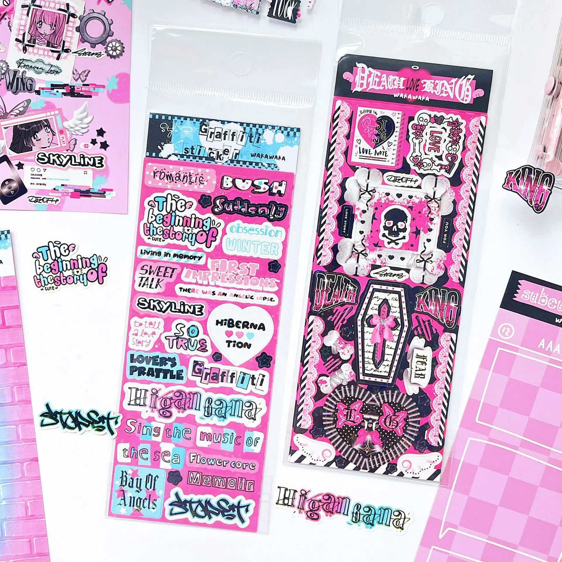 Guka Sticker Graffiti Text Letter Sticker Phone Case Diy Decoration