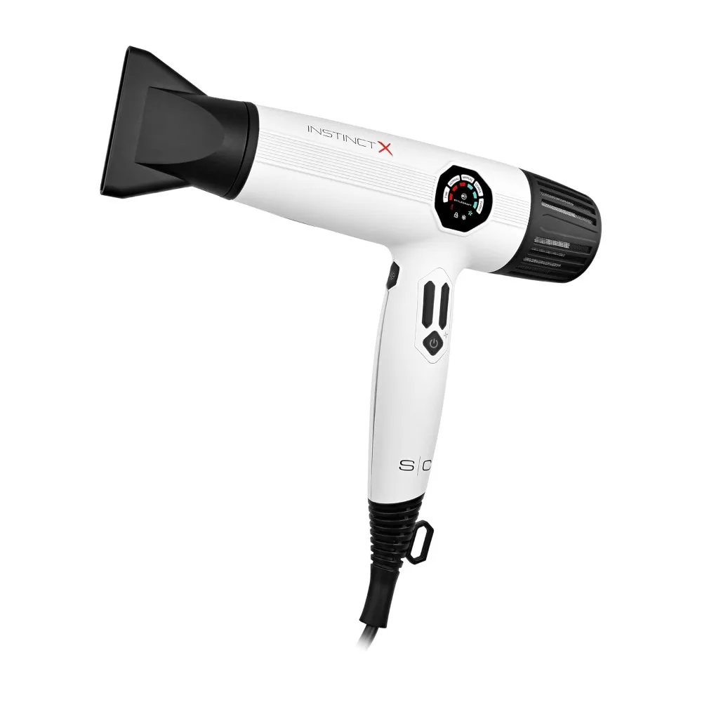 

Instinct-X Professional Hair Dryer Brushless Motor with Digital Display, 2 Nozzles and 1 Diffuser, Hair Diffusers