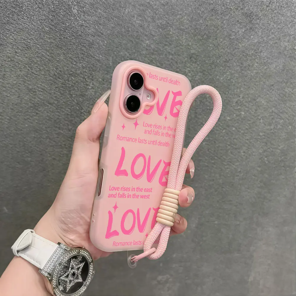 Coque de téléphone Macaron pour Xiaomi 17 Pro Max 15T Pro Mi11 Lite 5G 17 15 T14T Pro avec lanière, motif romantique INS, étui de protection avec dragonne