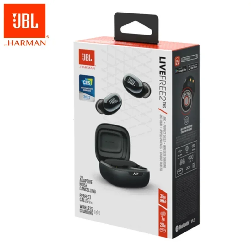 Oryginalne słuchawki oryginalne słuchawki bezprzewodowe Bluetooth JBL LIVE FREE2 z redukcją szumów zestaw słuchawkowy dla aktywnych muzyczne IPX5