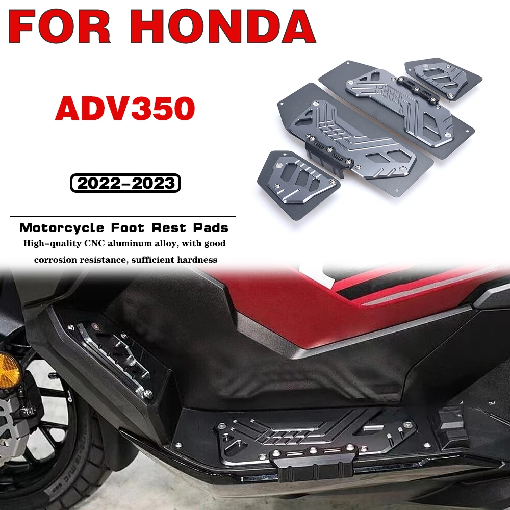 

For Honda ADV350 2022 2023 Motorcycle Accessories Footrest Foot Pegs Pedal Footboard Plate Guard