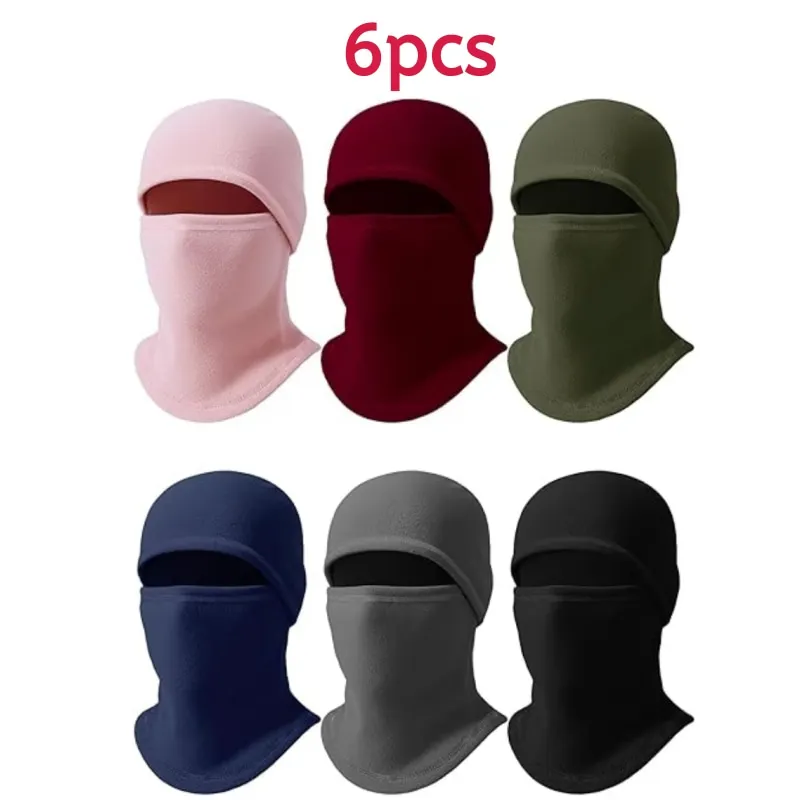 

6 Pcs Fleece Balaclava Ski Mask Winter Full Face Cover for Men Women Windproof Warm Mask for Cold Weather Outdoor