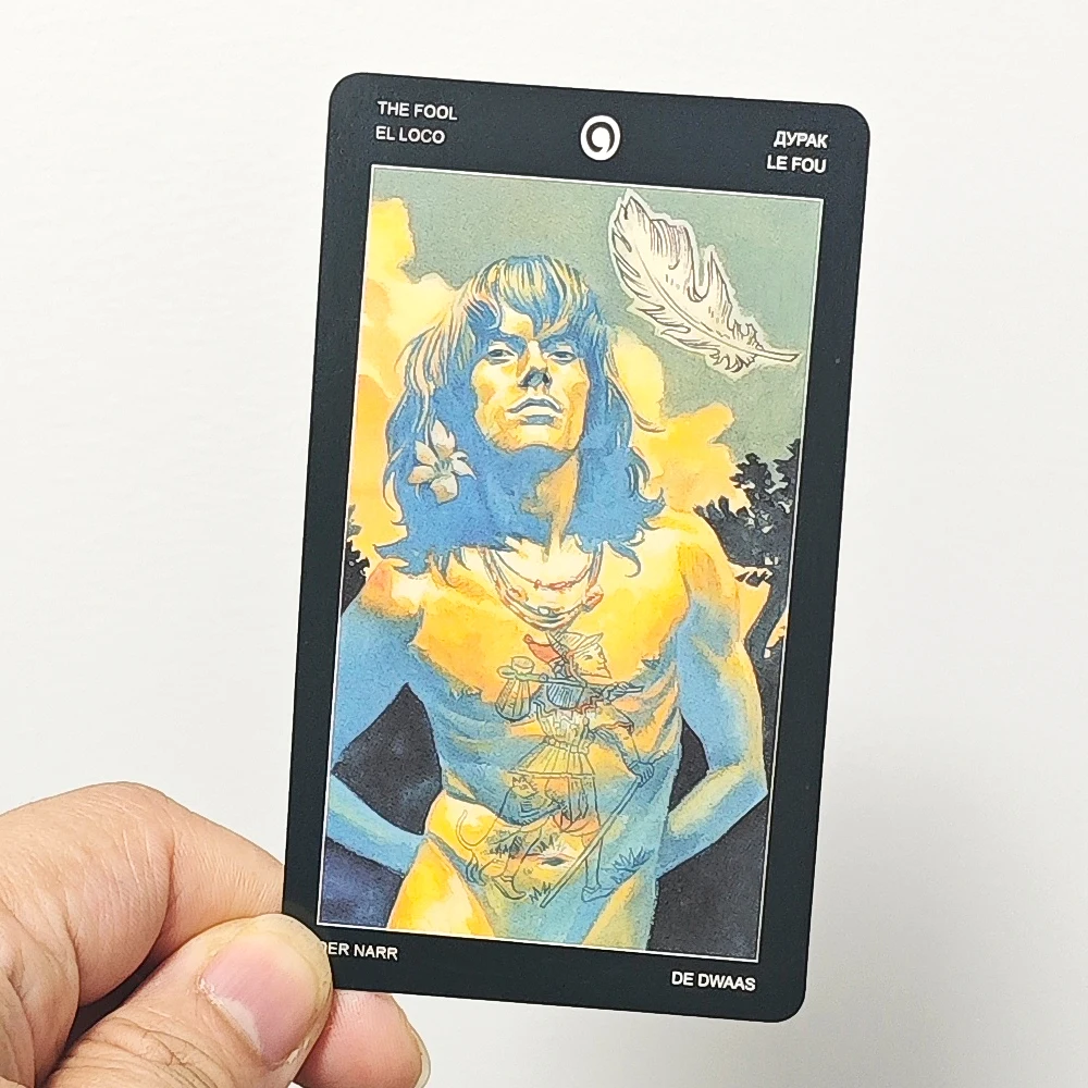 

78 Pcs Multilingual Tarot Cards - 10.3*6cm Tattooed Tarot Deck