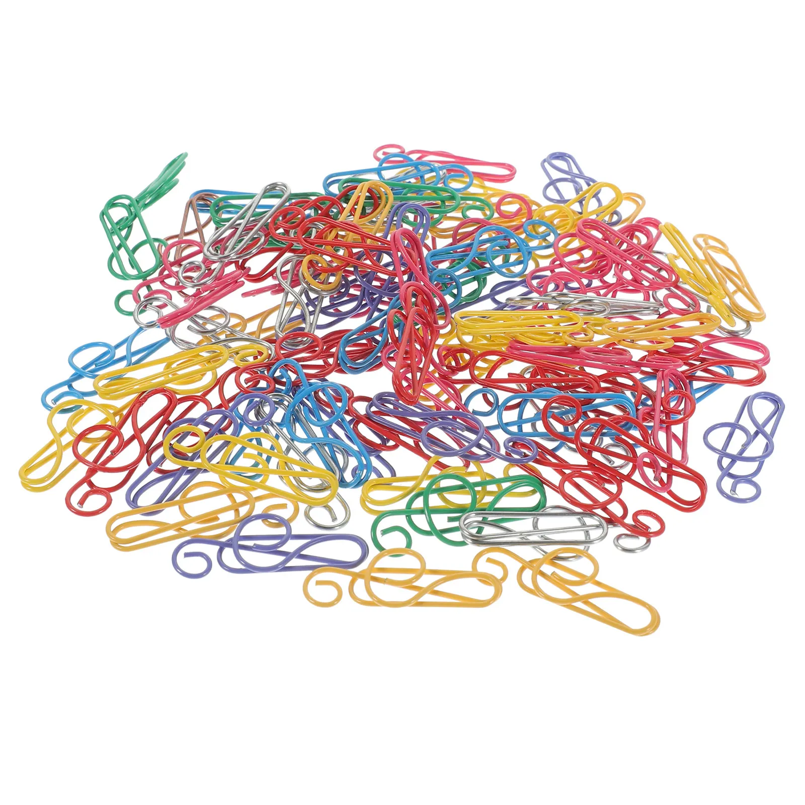 100Pcs Cute Cartoon Music Notes Paper Clips Sturdy Iron Office Supplies for Paperwork File Marking Document Organization Clips