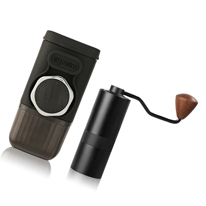 

AT69 -For Camping Hike Picnic Travel Coffee Machine Portable Manual Hand Pressure Espresso Maker 15 Bar Mini No Battery Batte