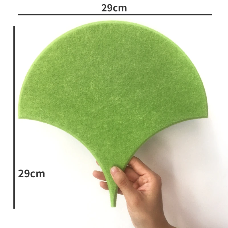 Fan-shaped Felt Message Board 3d Wall Stickers Ginkgo Leaf Self-adhesive Modern Minimalist Sofa TV Background Wall Decoration