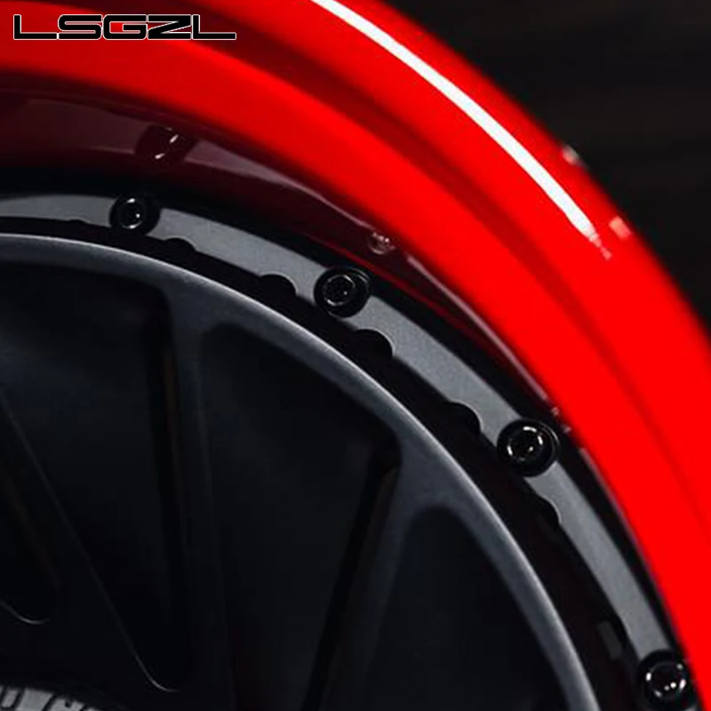 사용자 정의 빨간색 단조 스포츠 림 19-26 인치 알루미늄 합금 바퀴 5X114.3 5X130 5x120 Mercedes Bentley Urus C8 GTR 25mm 30mm ET