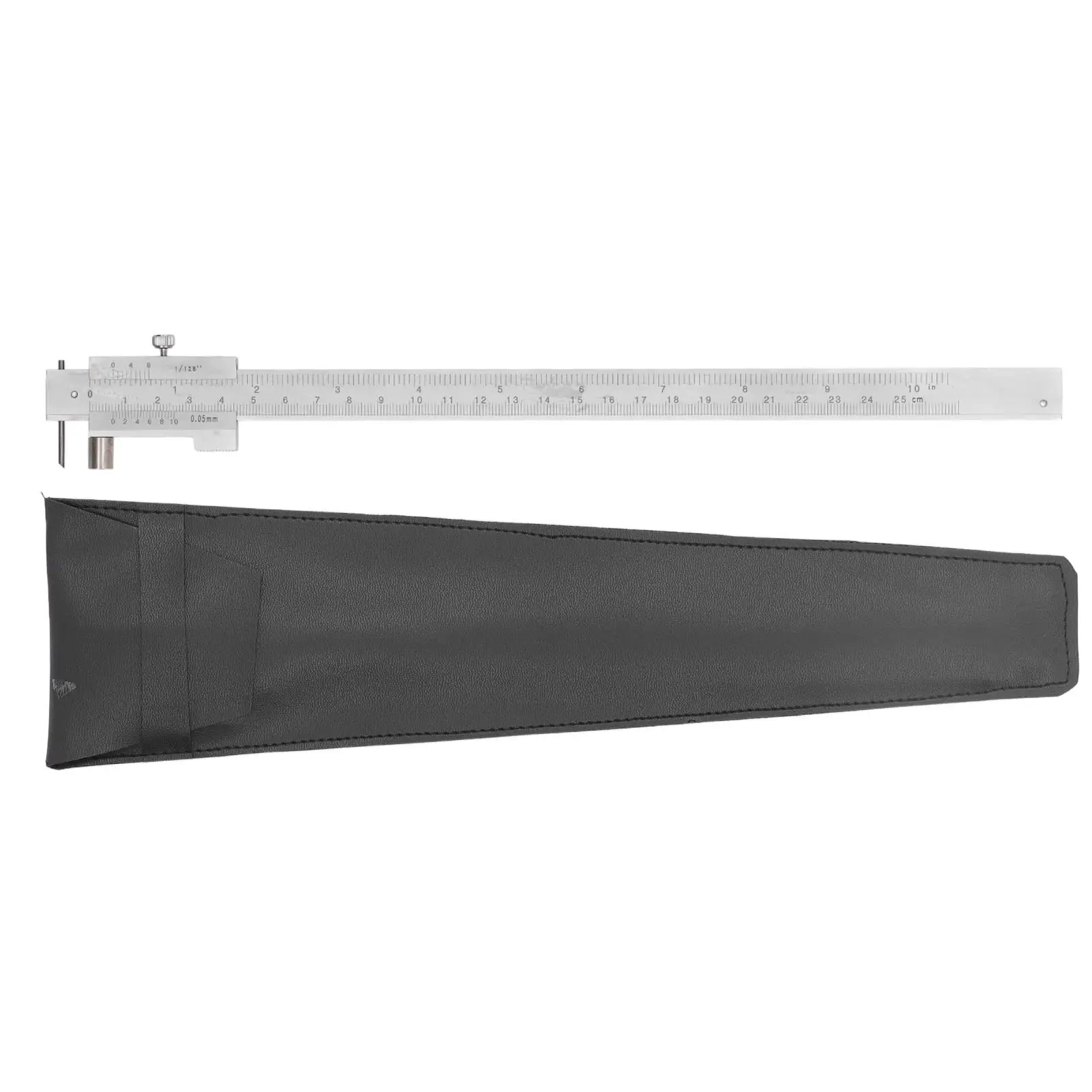 

Stainless Steel 250MM Scribing Ruler with Inch & Metric Vernier Caliper for outer Diameter Measurement