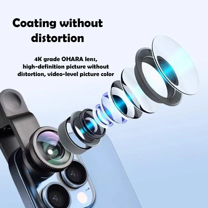Universal Mobile Phone Wide-angle Lens Rear Fisheye Lens Front High-definition Photo Filter Mobile Phone External High-tech