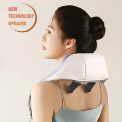 Shiatsu Neck and Back Massager Wireless Electric Deep Tissue 5D Kneading Massage Pillow Shoulder Leg Best Gifts for Women Men