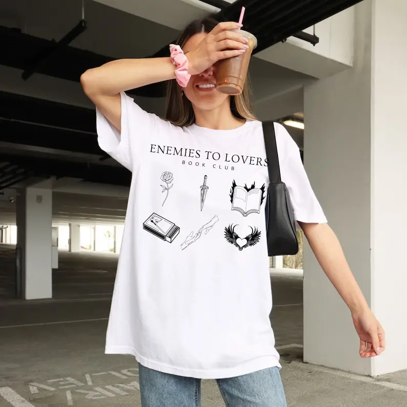 Enemies To Lovers Shirt Book Trope T-Shirt Booklover Shirt Romantasy Reader Romantasy  Morally Grey Smut Shirt Dark Romance
