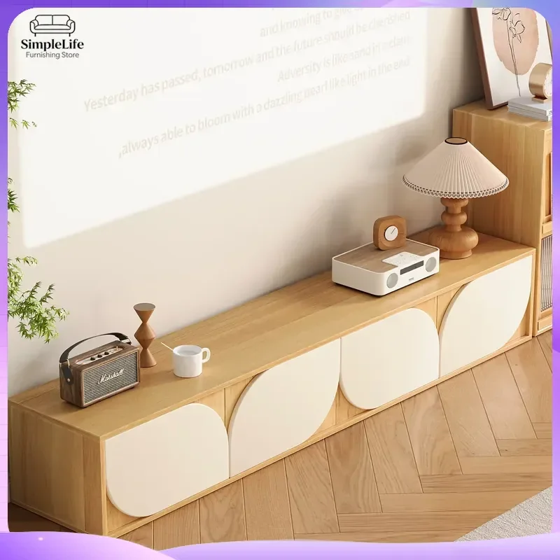 Medieval Style TV Cabinet Solid Wood Living Room TV Stand High Cabinet Small Space Furniture Rustic Entertainment Center