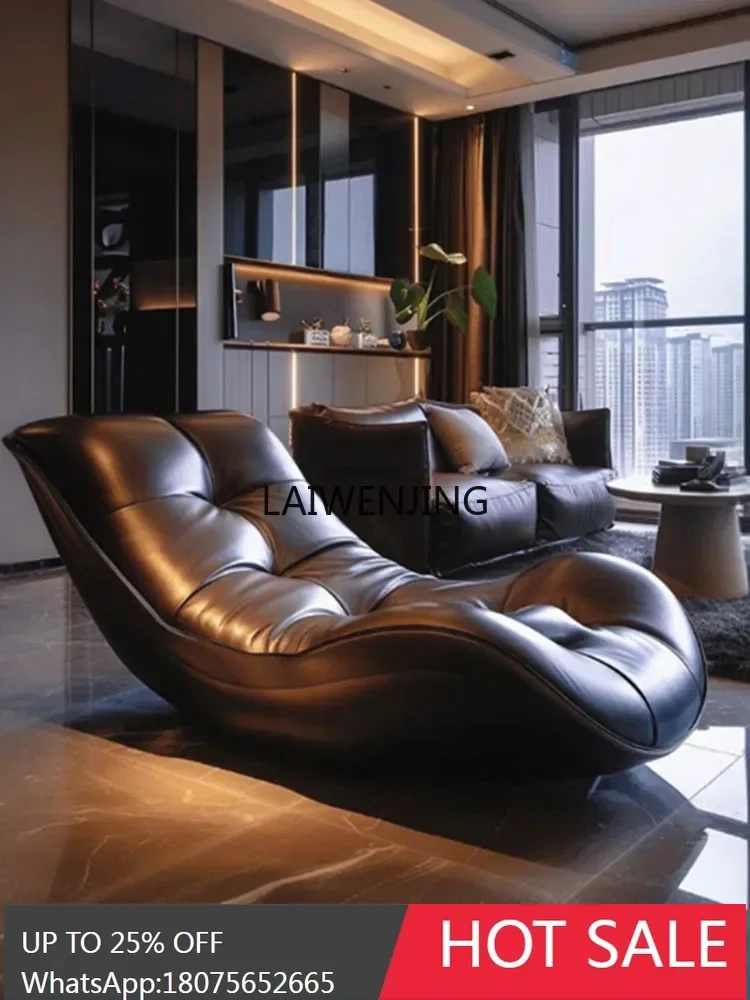 

MJY Minimalist Balcony Recumbable Sleeping Lazy Sofa Luxury Premium Single Sofa Reclining Chair