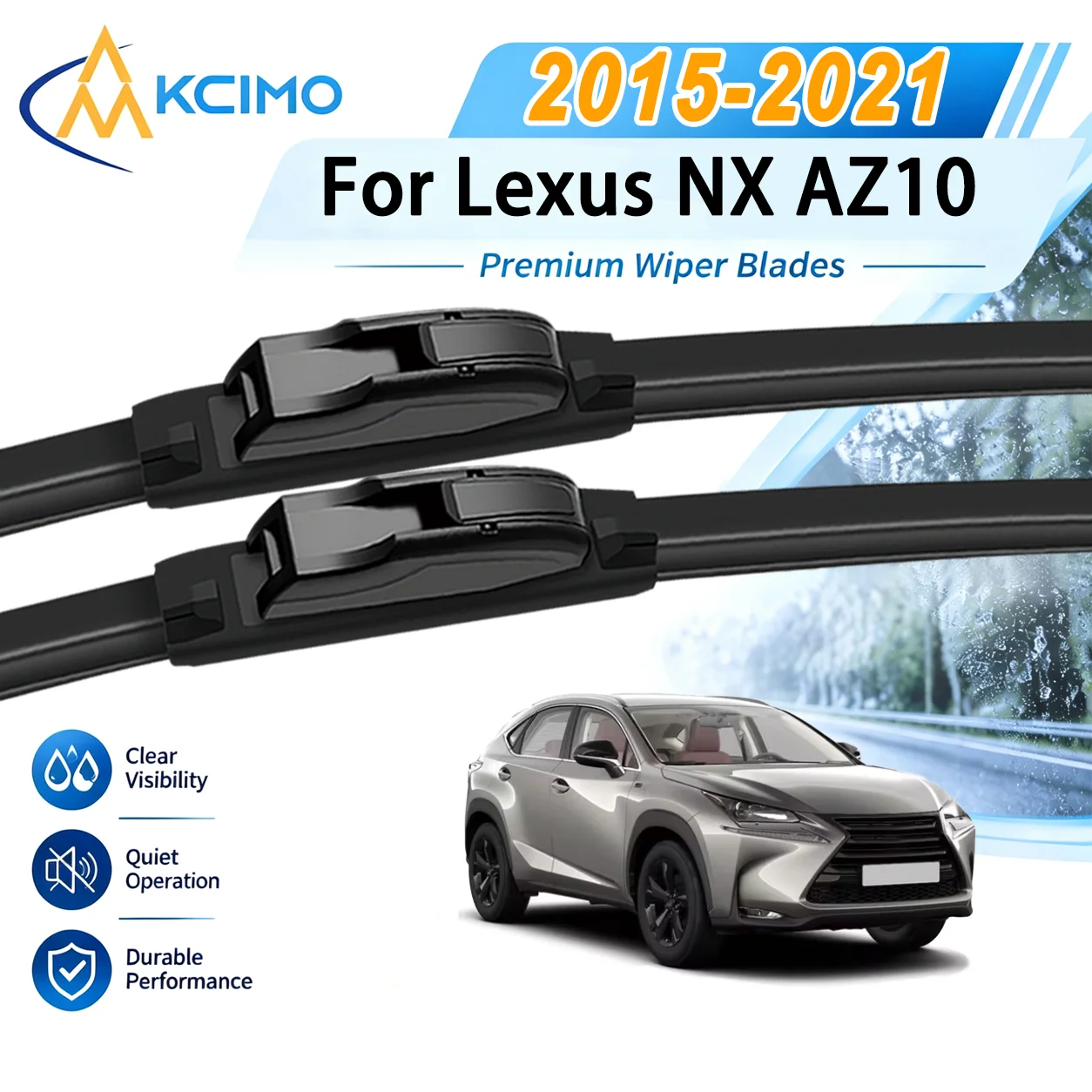 KCIMO Sturdy Car Windscreen Wipers for Lexus NX AZ10 2015-2021 Quiet Performance Auto Front Windshield Brush Accessories