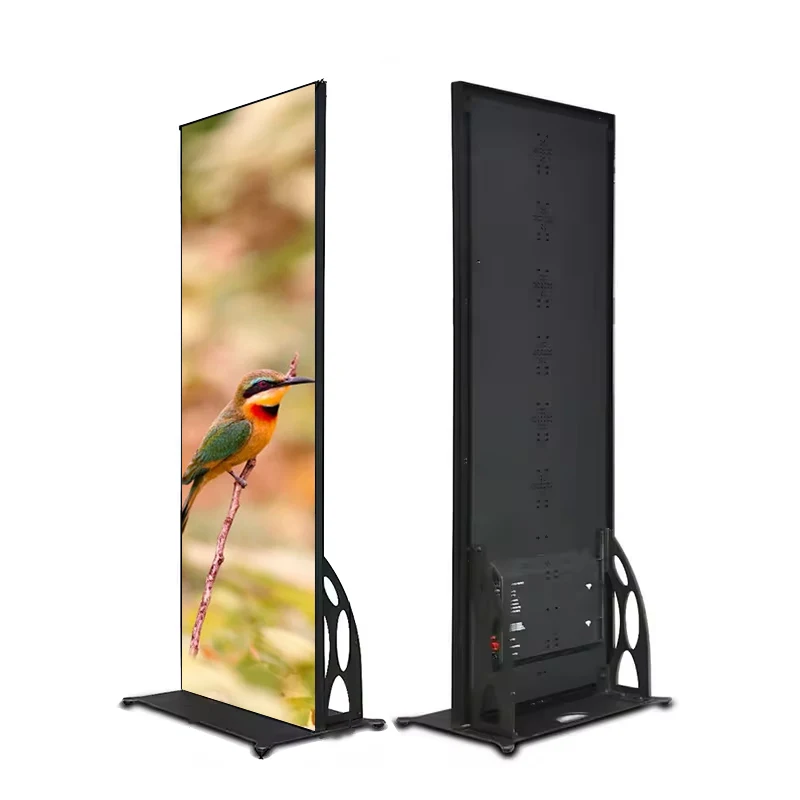 P2 full color fine pitch portable floor-style shopping mall advertising digital signage LED poster display