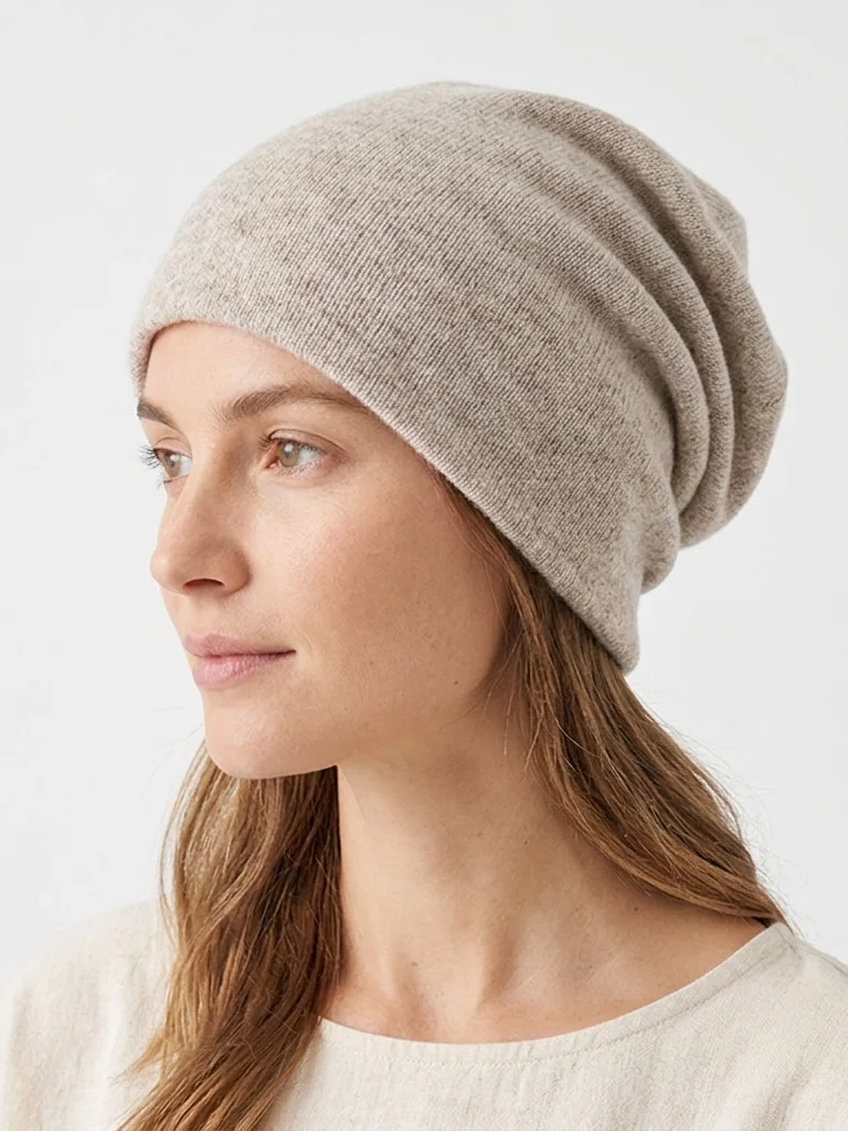 Yak Wool Blend Slouchy Beanie Hat Women Men Winter Knitted Stocking Bonnet