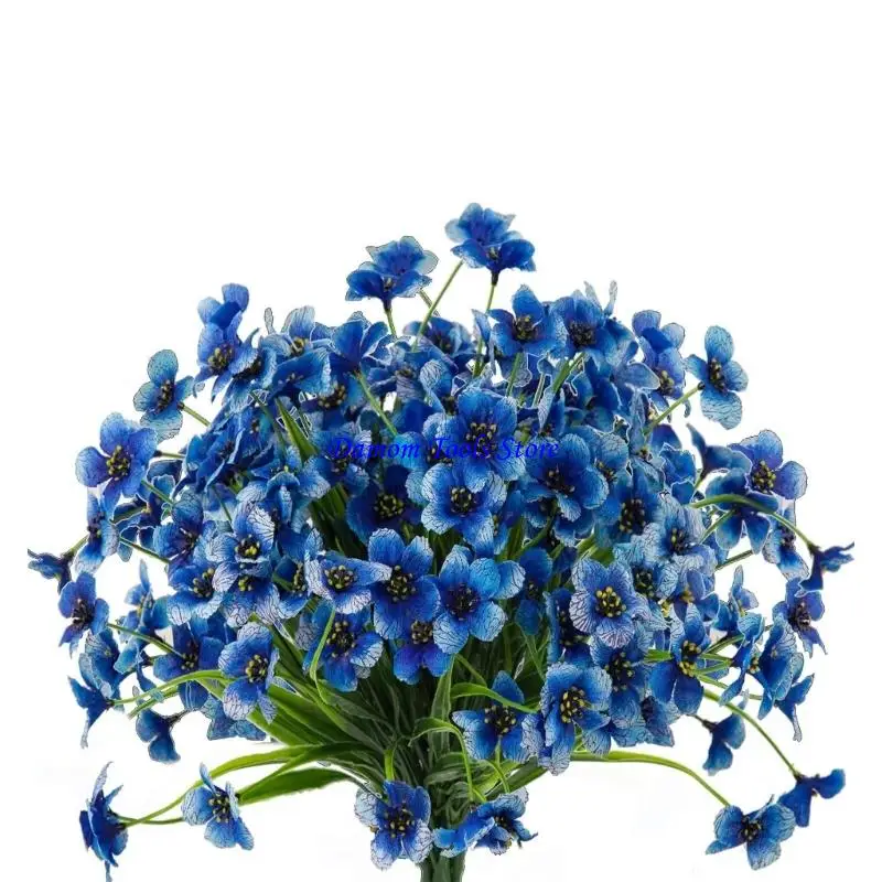 57BE 8PCS Fake Flowers Indoor Outdoor Decoration Artificial Floral Arrangements