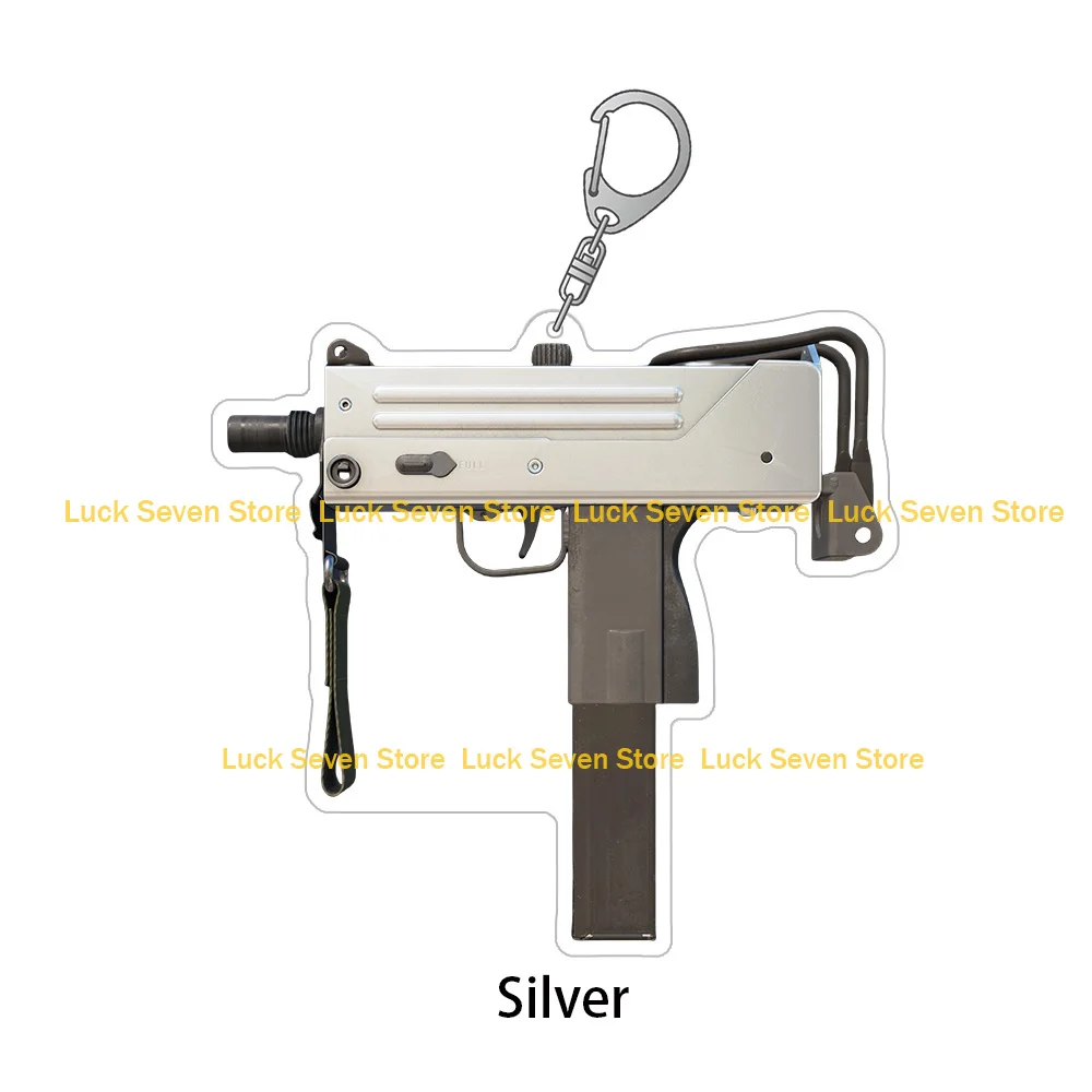 CS2 الذهاب لعبة سلاح SMG MAC-10 Pipsqueak المطارد Graven صندوق إضاءة الحرارة آخر الغوص سلسلة مفاتيح مصنوعة من الأكريليك لعبة حقيبة قلادة هدية عيد #6