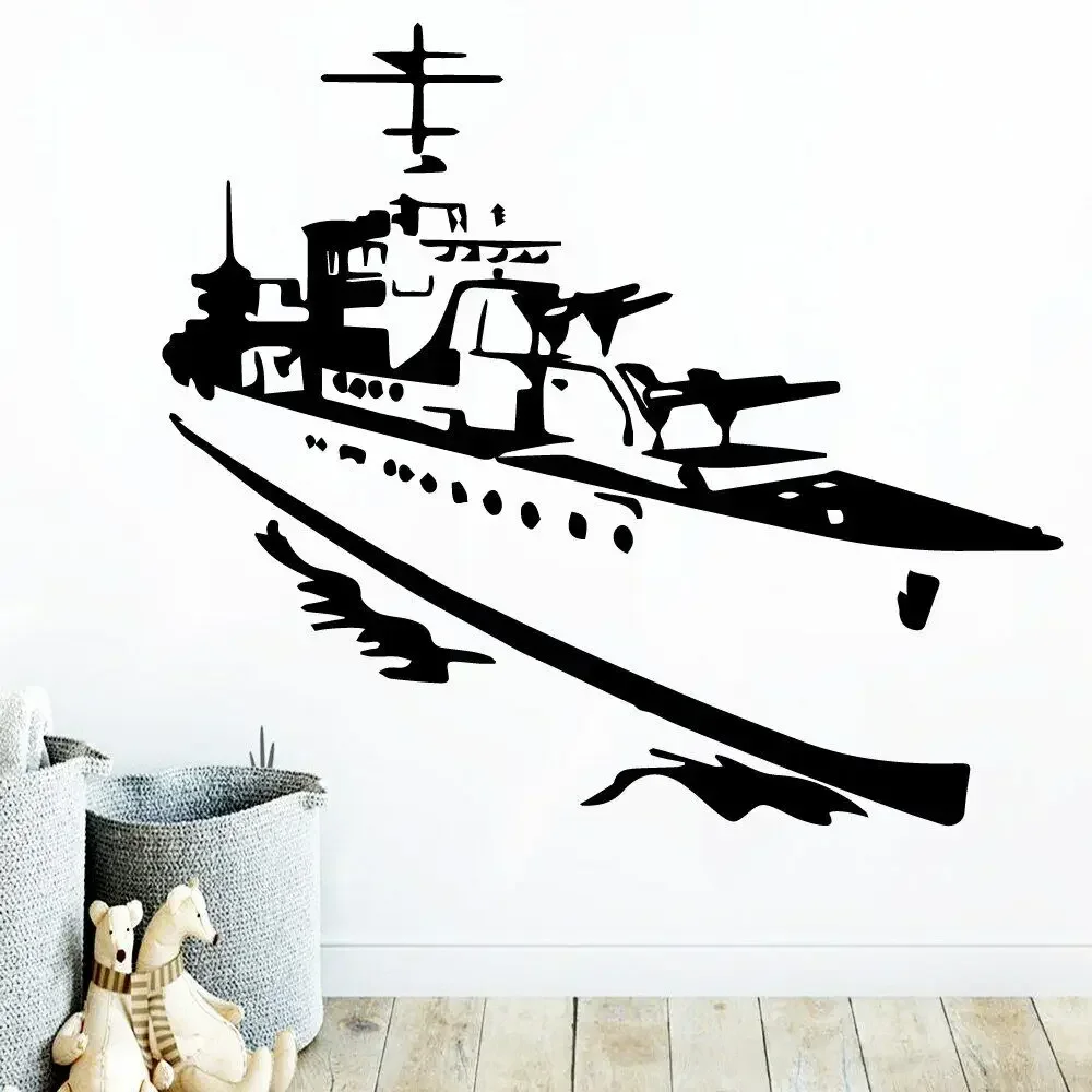 Vinilos Decorativos de Barcos de Vapor para Niños, Adhesivos de Pared para Sala de Estar, Decoración del Hogar, Vinilo Decorativo Impermeable