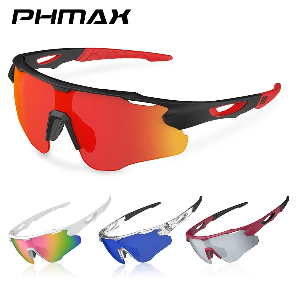 PHMAX 편광 러닝 안경, 스포츠 사이클링 선글라스, UV400 자전거 안경, 야외 야구 낚시 안경, 로드바이크 안경