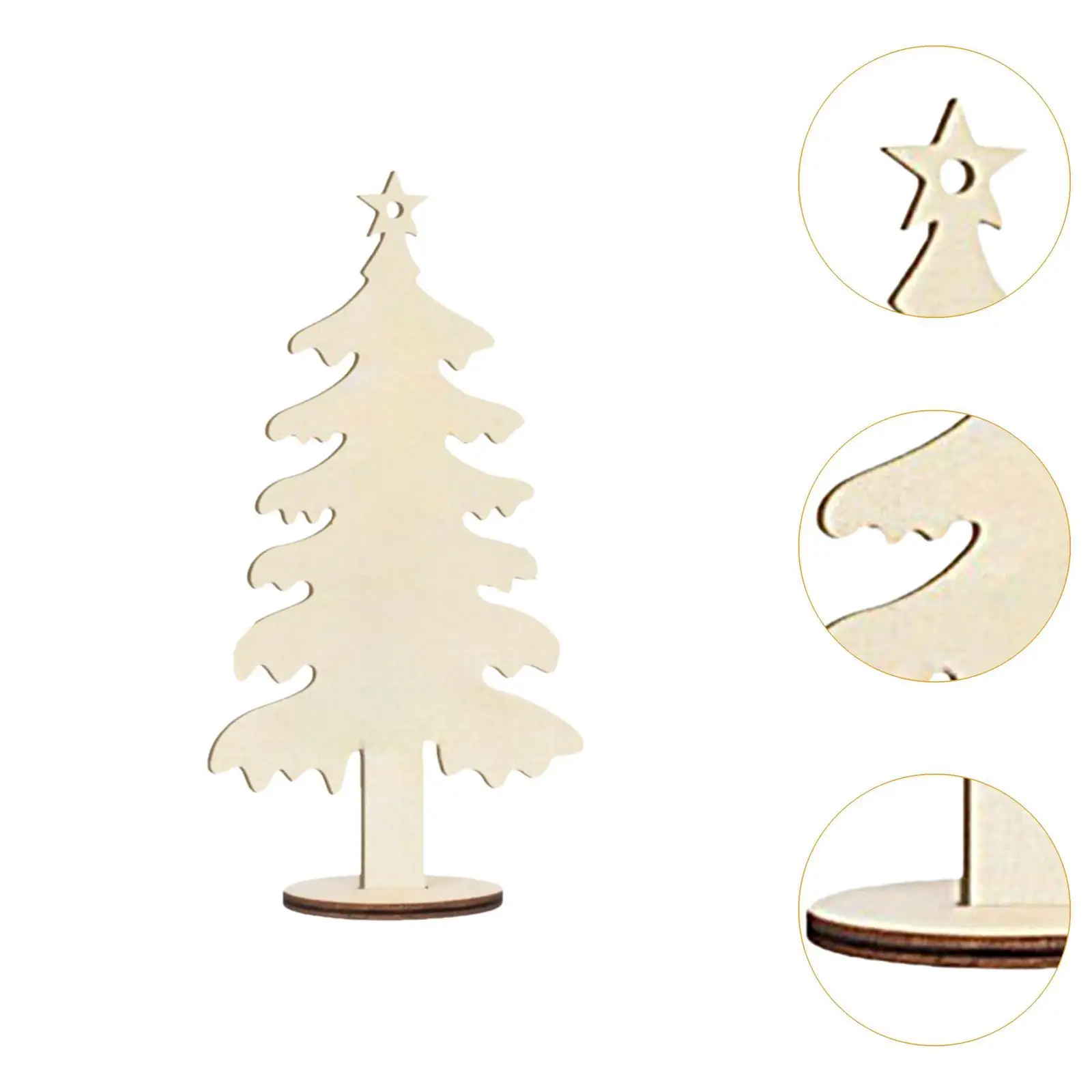 แผ่นไม้ตัดรูปต้นคริสต์มาส 10 ชิ้น ป้ายติดโต๊ะ งานฝีมือ DIY เครื่องประดับตกแต่งต้นคริสต์มาสแบบแขวน ชิ้นไม้เปล่าสำหรับทำที่คั่นหนังสือและงาน DIY