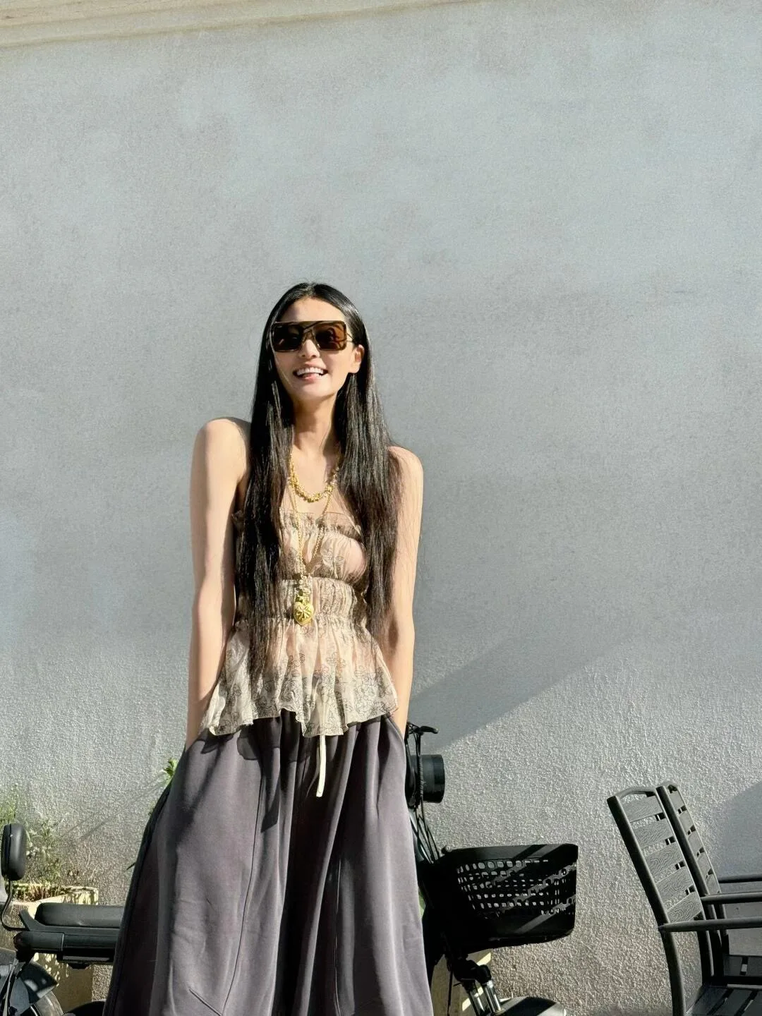 

Свободные спортивные брюки с широкими штанинами, на шнурке, женские, повседневные, хлопковые, однотонные, с завышенной талией