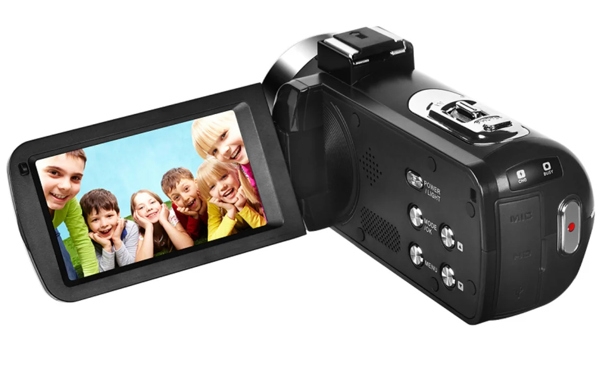 270 °   Fotocamera digitale girevole ad alta definizione Fotocamera digitale 4K 56MP Touch screen IPS da 3,0 pollici Wifi con microfono registratore