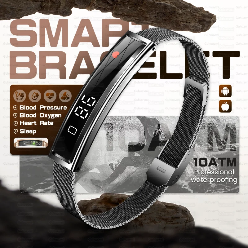 

New Men 10ATM Sports Waterproof Call Smart Bracelet BP Blood Oxygen Heart Rate Sleep Women AI Health Accurate Diagnosis Bracelet