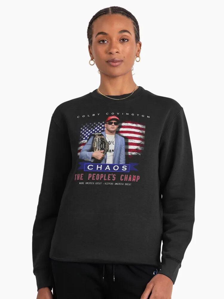 Bluza damska z okrągłym dekoltem, grafika UFC Colby Covington, jesień/zima 2026, luźny krój, bawełna, ciepła, unisex