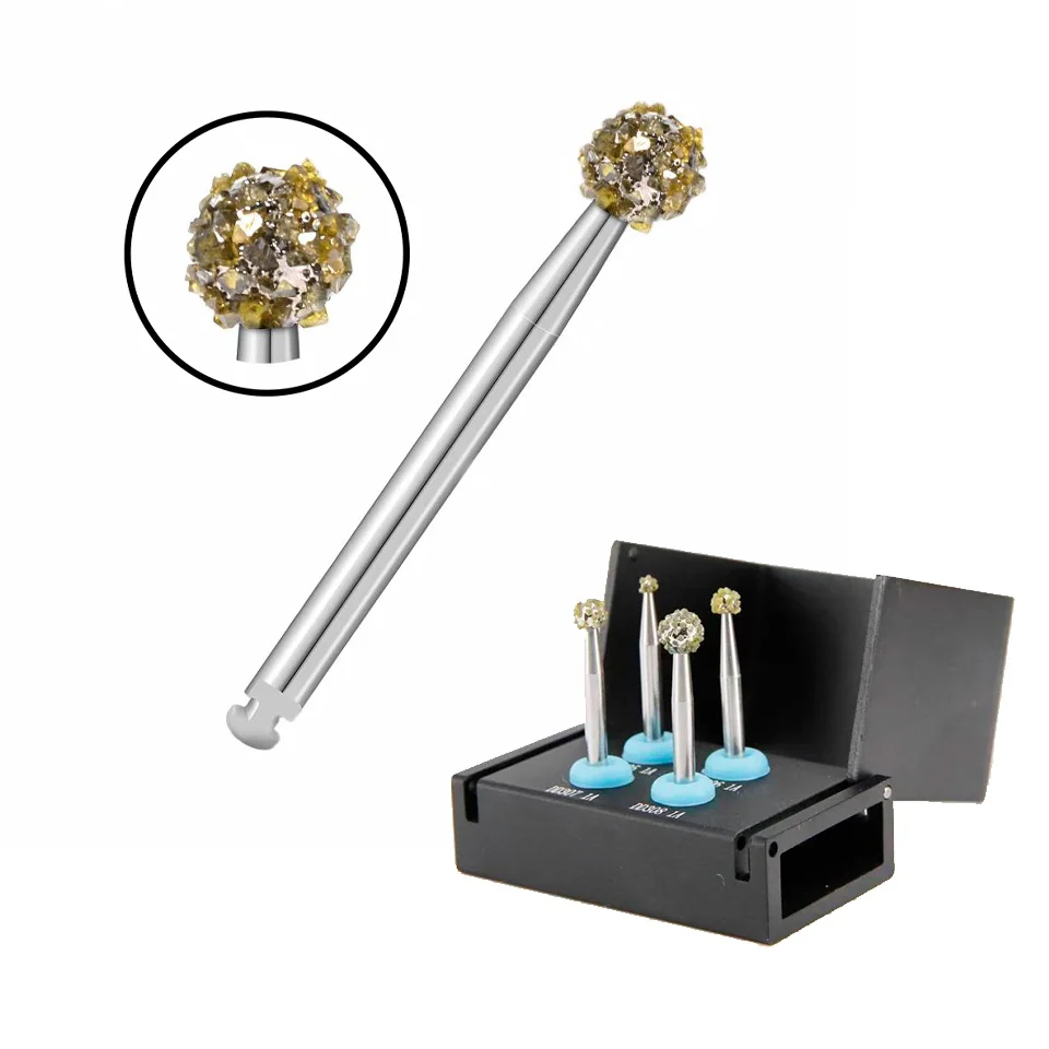TOBOOM RA8104 Dental Soft Hard Tissue Debridement Kit Diamond Burs Low Speed Contra Angle Handpiece 4Pcs Set Oral Care Tools