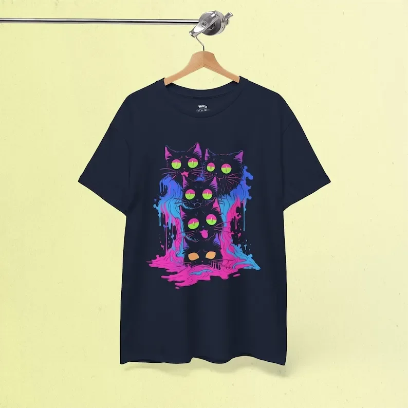 Trippy Melt Cats T-Shirt