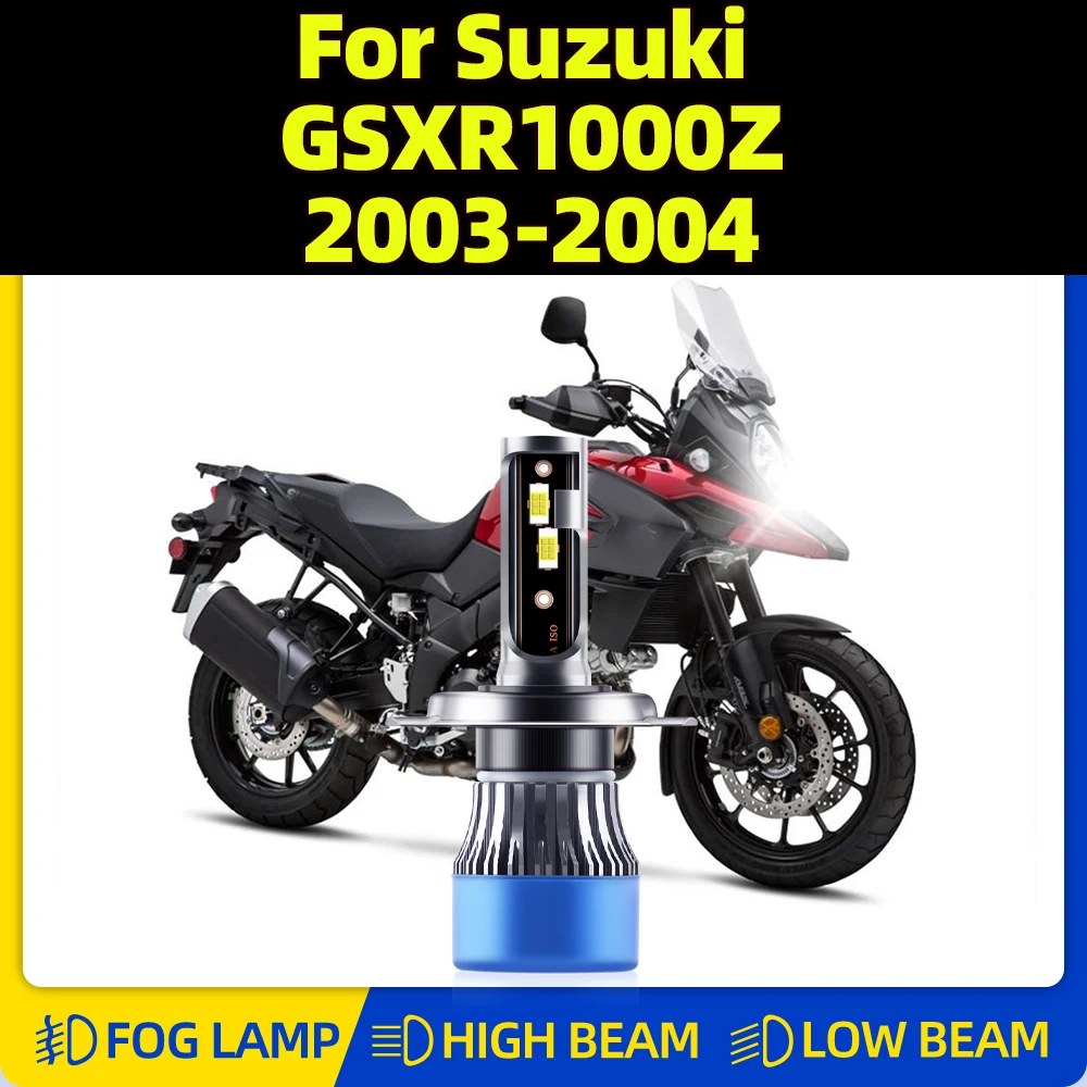 

1x 60W Motorcycle LED Headlights 6000K White Replacement High Low Beam Moto Light Bulb 12V For Suzuki GSXR1000Z 2003 2004