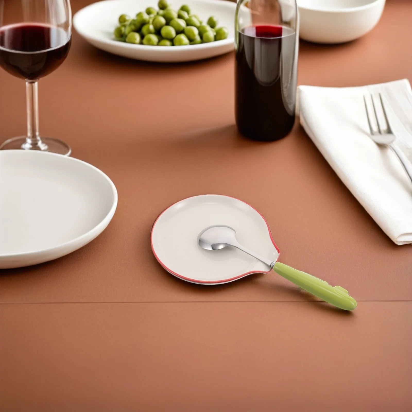 Modern Ceramic Coffee Spoon Holder Rests for Tea Stirrers Compact Kitchen Utensil Storage Support Daily Use White