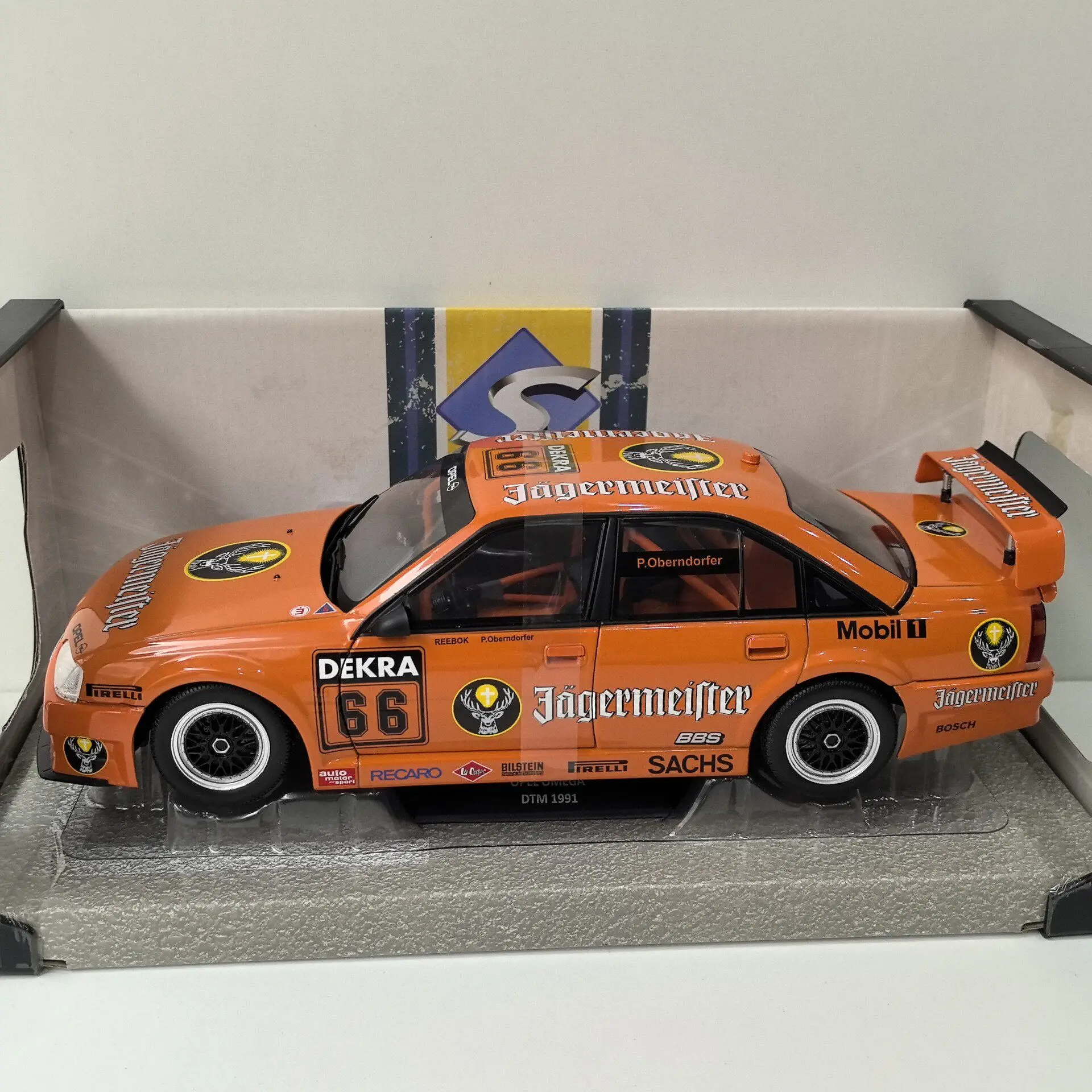 Diecast SOLIDO 1/18 Scale OPEL OMEGA #66 1991 DTM B8 Alloy Car Model