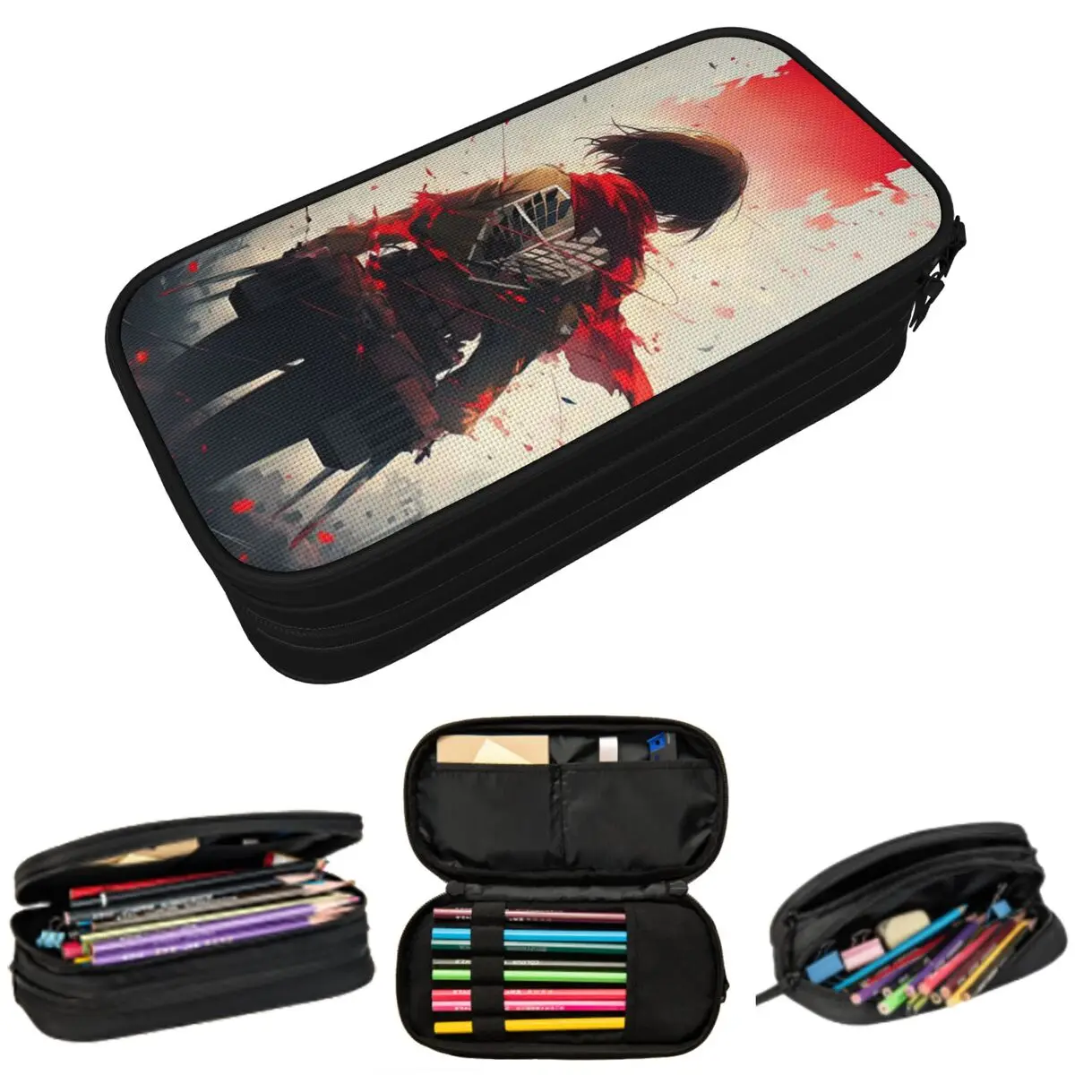 

Пенал для карандашей Attack On Titan Mikasa Ackerman, аниме-пенал для студентов, подарок, коробка для ручек, сумка для канцелярских принадлежностей, держатель для ручек