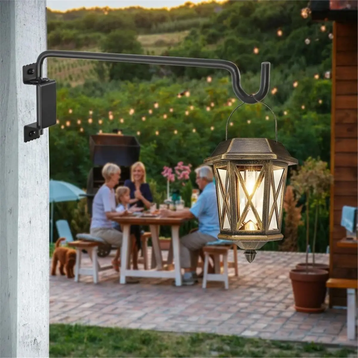 [greatitem]4pcs-16-swivel-plant-hanger360°-outdoor-hanging-brackets-with-12-directional-adjustable-hook-wall-mount