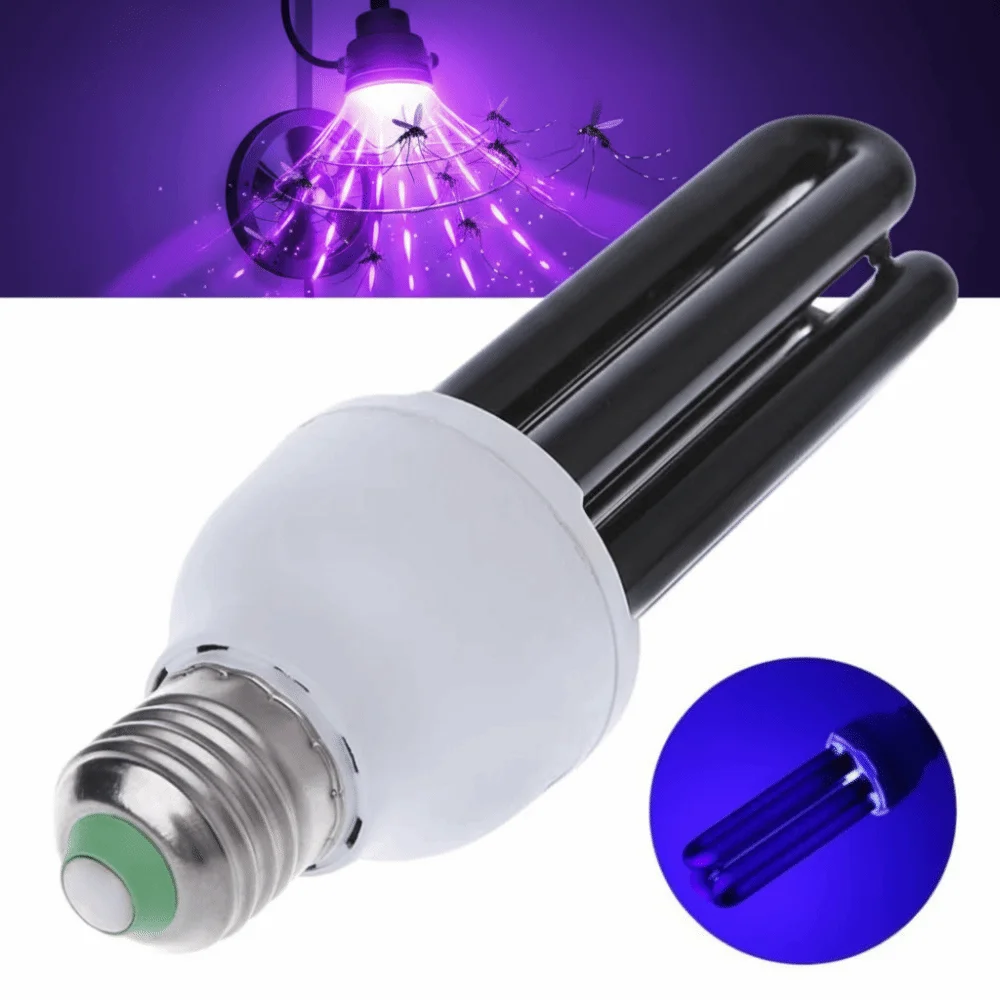 

Purple Light UV Light Bulb Black 220V E27 Base Black Light CFL Bulb Low Energy Ultraviolet Fluorescent Light Aquaculture