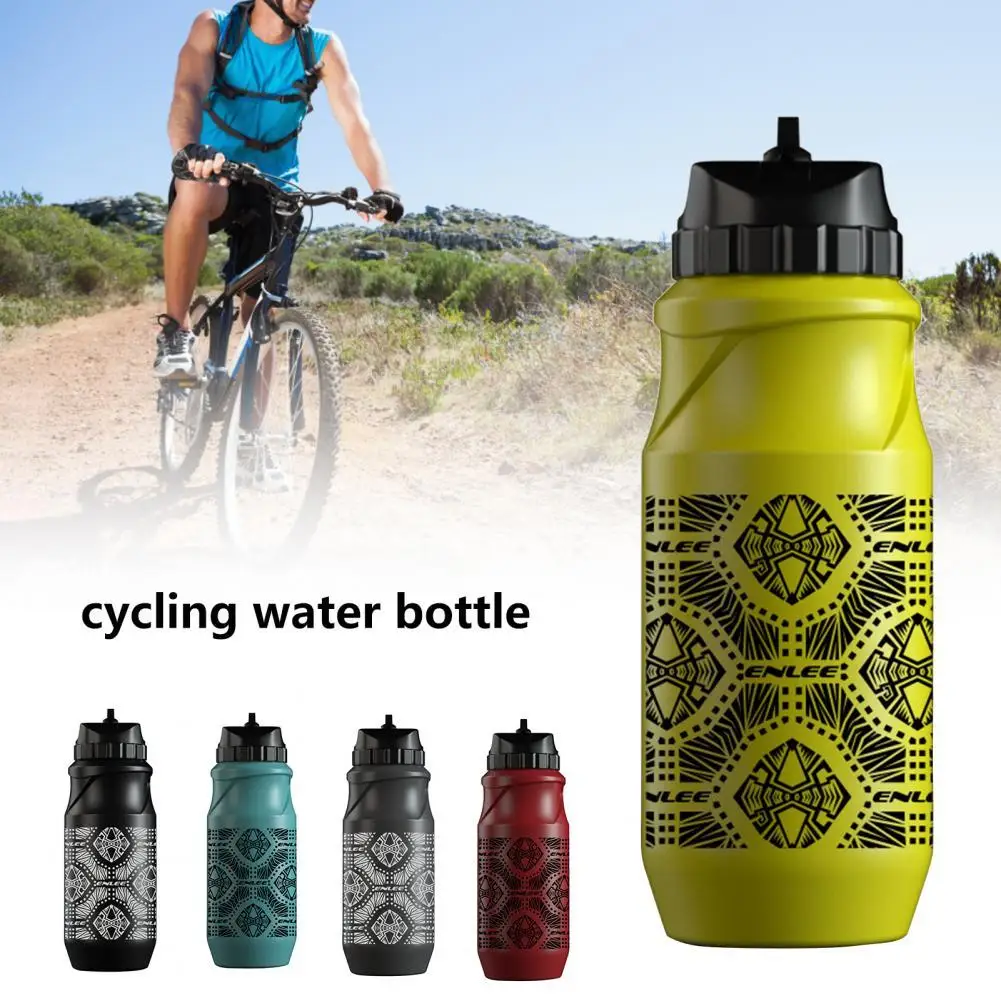 650ml Bicycle Water Bottle Toggle Type Water Leak Proof Abstract Print Cycling Water Kettle Outdoor Fitness Sports Water Water