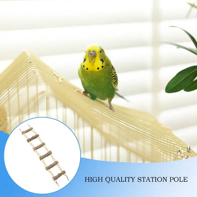Parakeet Ladder Bridge Parrot Ladder Bridge Small Birds Chewing Perch Stand For Conures Parakeets Hamster Climbing Toys