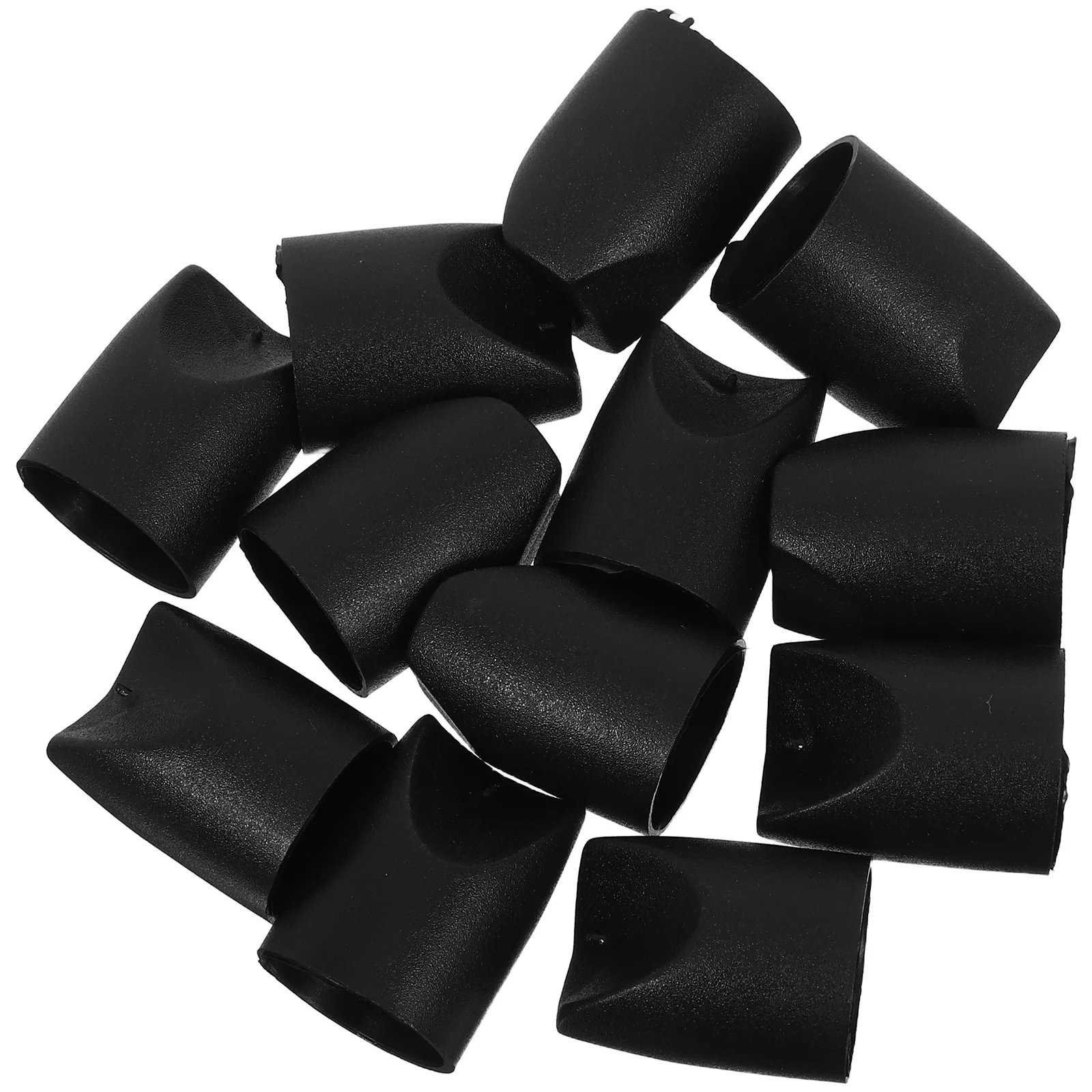 

12Pcs Heavy Duty Plastic Chair Leg Caps V Shape Stability Replacement End Caps for Folding Metal Padded Chairs Floor Protection