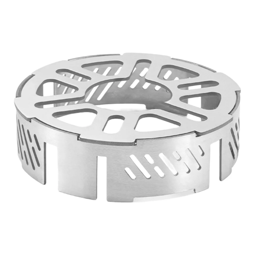 Stainless Steel Wind Barrier Ring for Camping Stoves Designed to Increase Stability and Reduce Flame Fluctuation For Outdoors