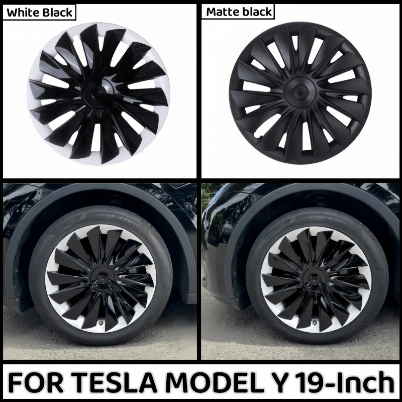 

4PCS HubCap 19 Inch Wheel Caps Automobile Performance Replacement Hub Cap Full Rim Cover Accessories For Tesla Model Y 2020-2024