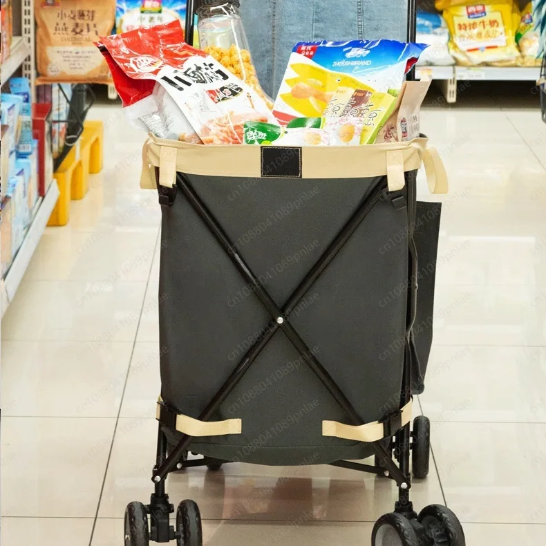 Boutique Household Folding Trolley, Fashionable Multi-functional Camping Portable Trailer