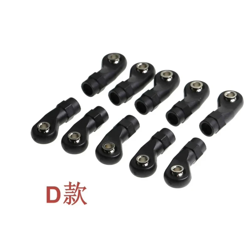 10pcs M4 Plastic Tie Push Link Rod End Joint Ball Head Holder for 1/8 & 1/10 RC Truck Buggy Crawler Car Ugrade Part Accessory