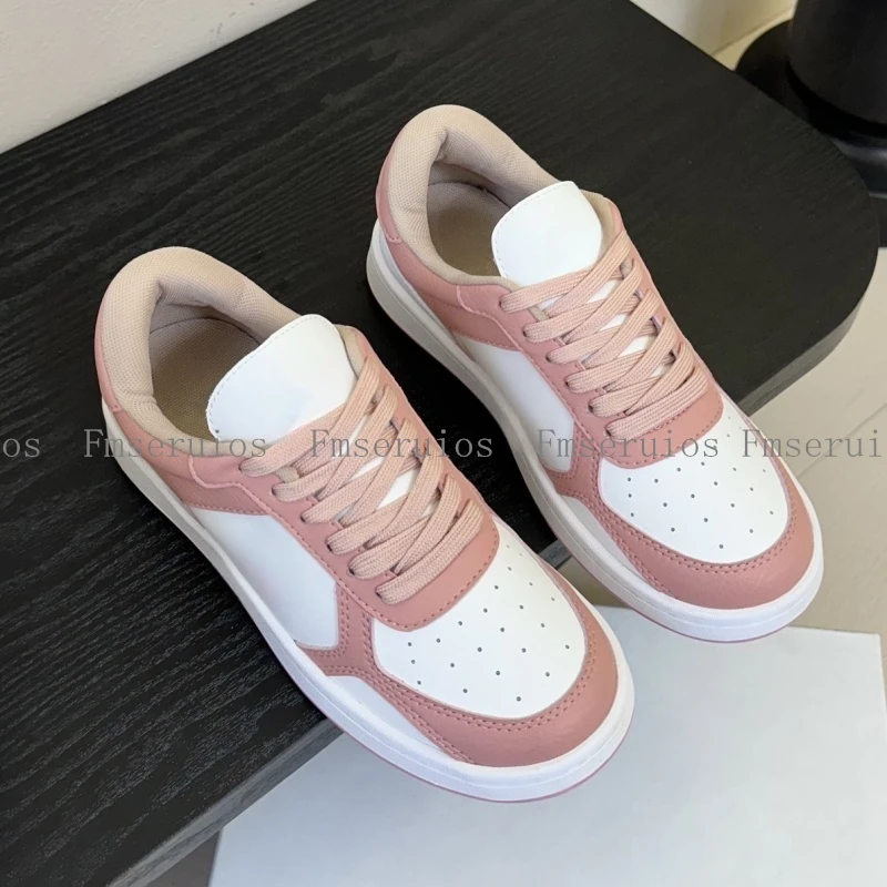 Women Casual Shoes Round Toe Lace Up Sneakers Simple Design Mixed Color Walking Shoes Sport Shoes Breathable Comfort Flats Daily view 5
