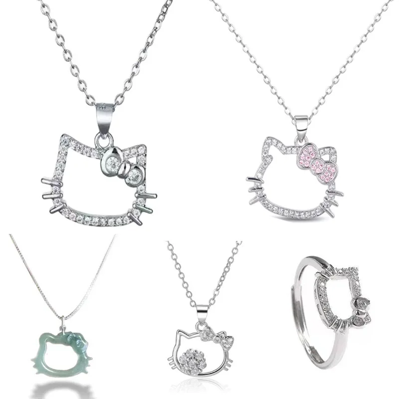 Sanrio Ketting, Ring Meisje Student Beste Vriend Schattige Ketting Mode Niche Design Mode Sieraden Accessoires Kettingen Ring