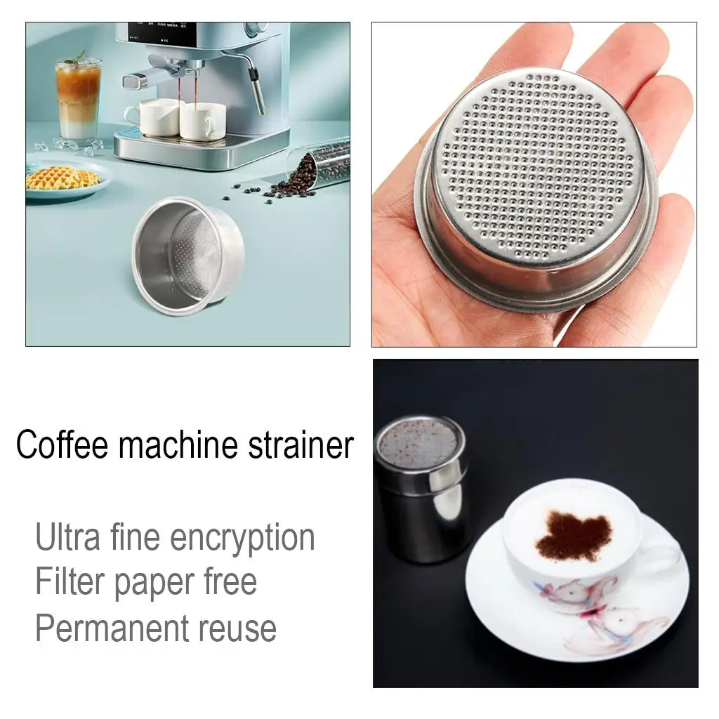 Фильтр для кофе из нержавеющей стали, кофе с двойной чашкой, 51 мм, пористая корзина без давления для