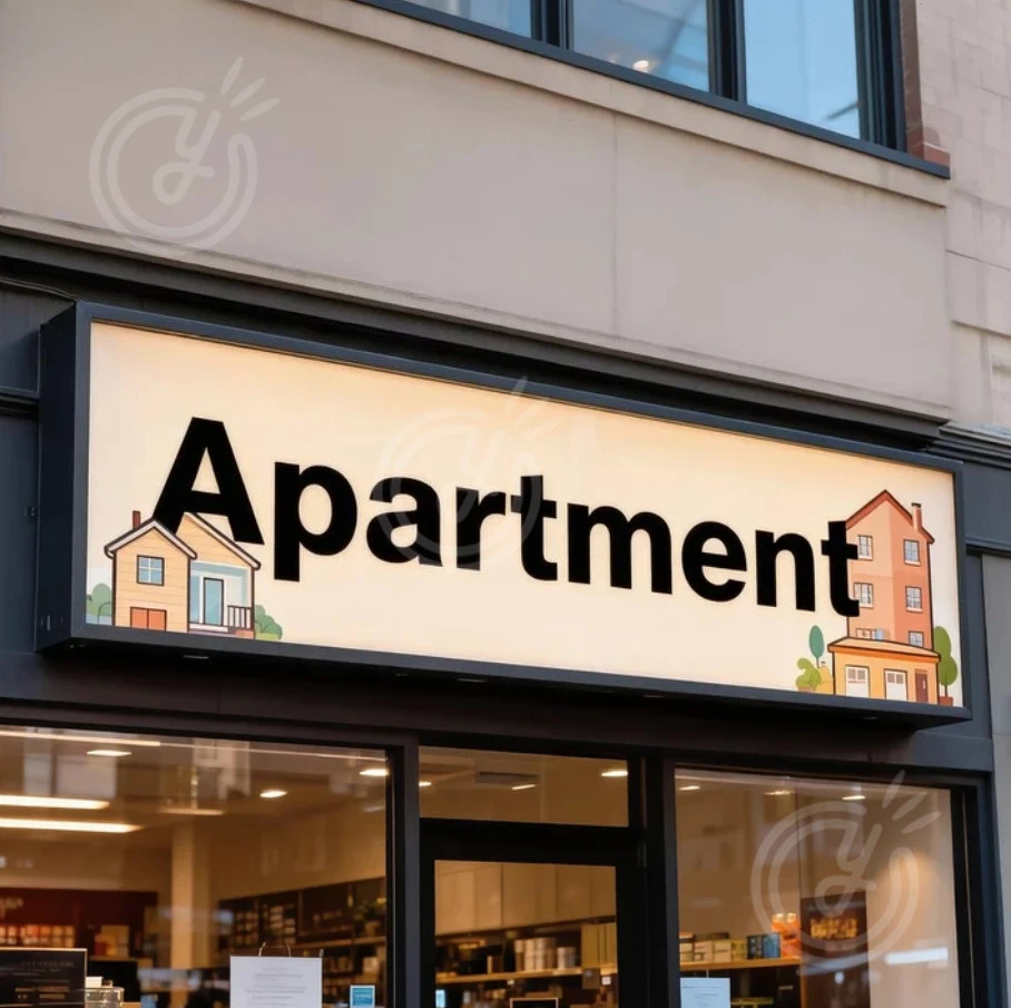 

Персонализированный знак, светодиодный лайтбокс для бизнеса, логотип, настенный короб для компании, освещенный адресный рекламный светильник, светодиодный светильник для квартиры